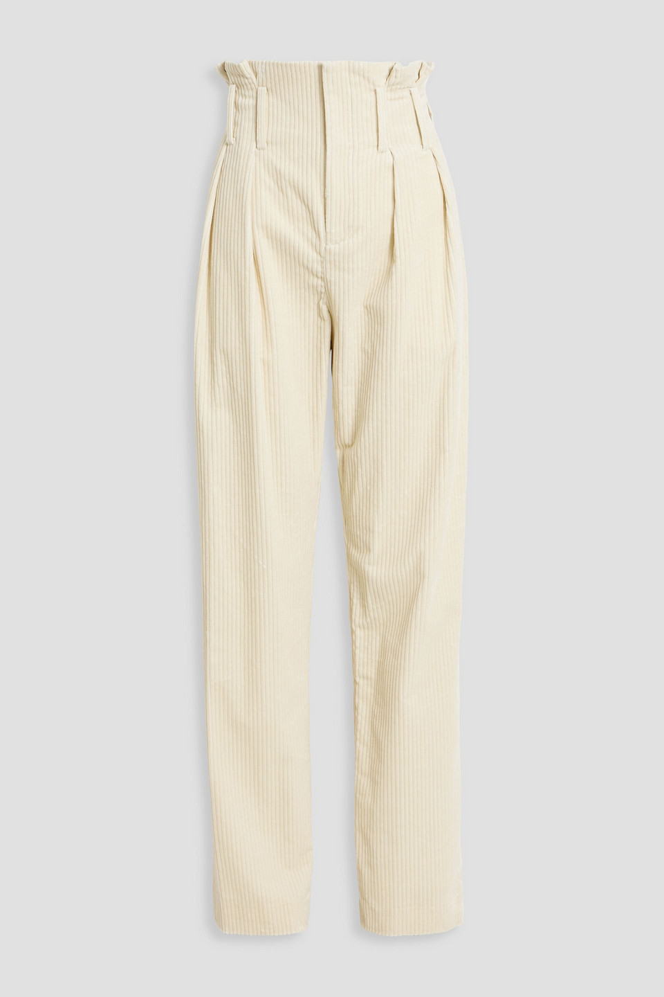 Iro Jake Cotton-corduroy Straight-leg Pants In Ecru