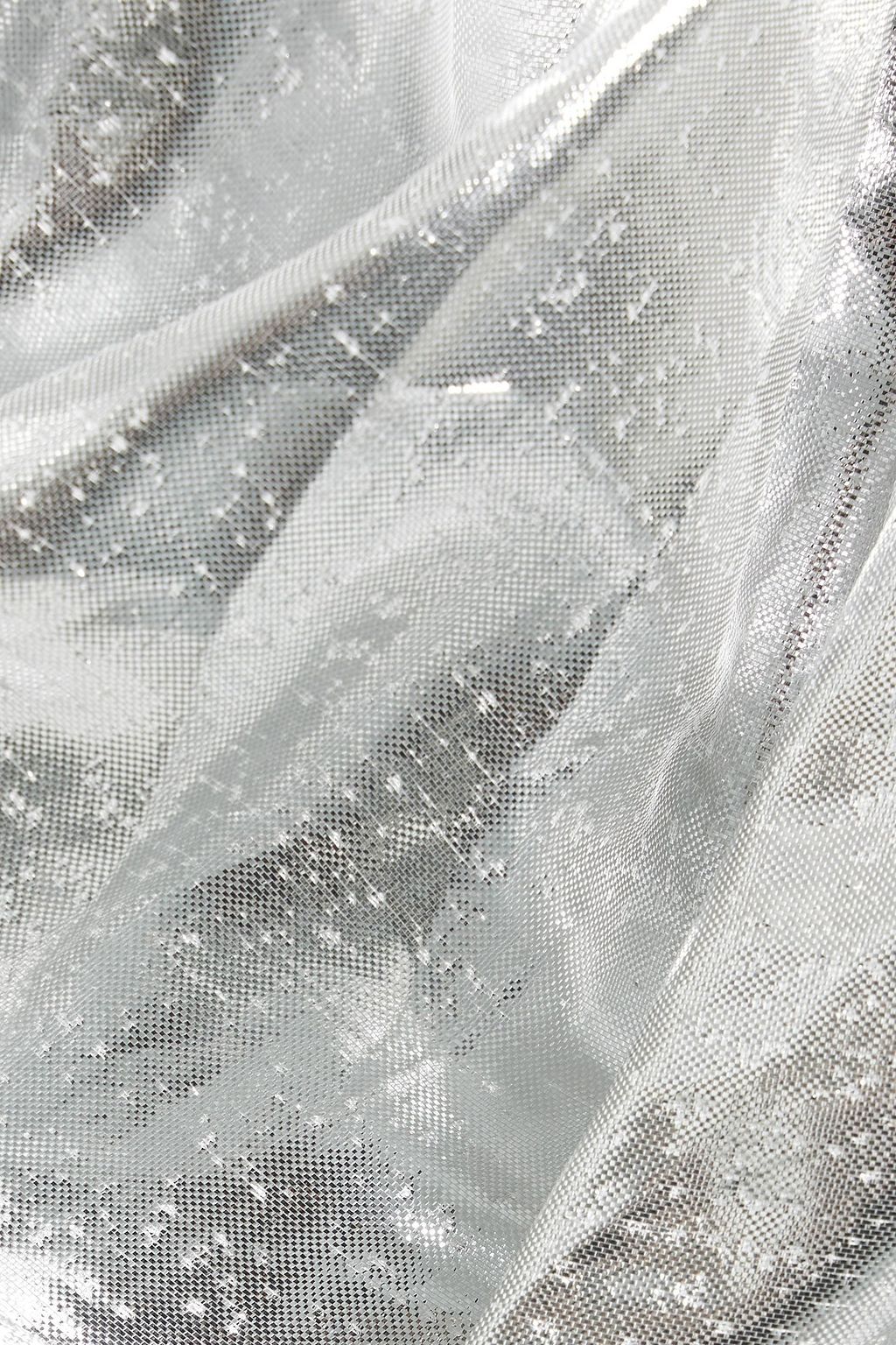 IRO Seiko metallic draped silk-blend mini skirt