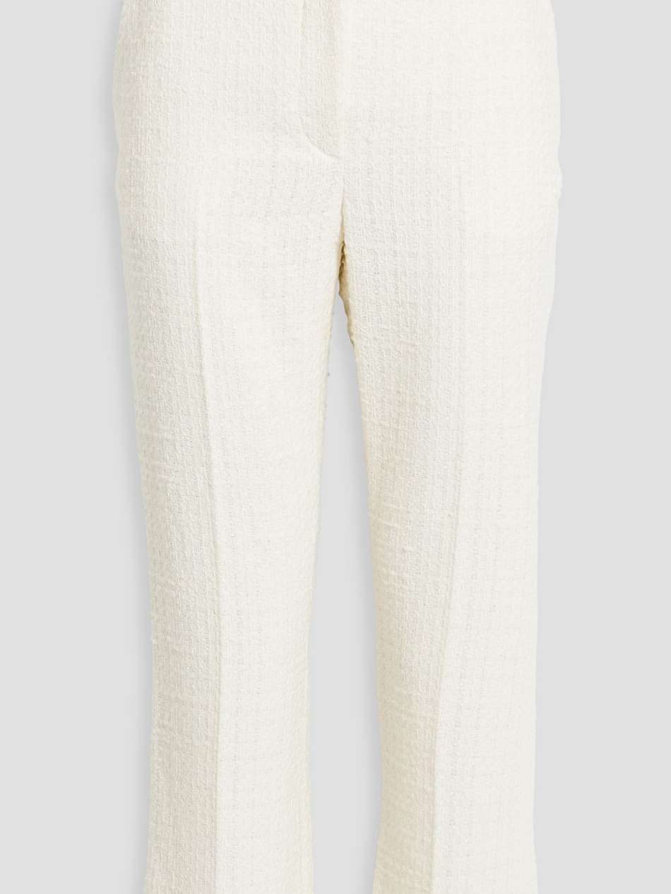 abema cropped metallic cotton-blend tweed flared pants