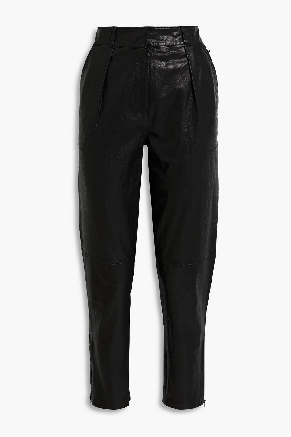 Iro Stara Leather Tapered Pants In Black