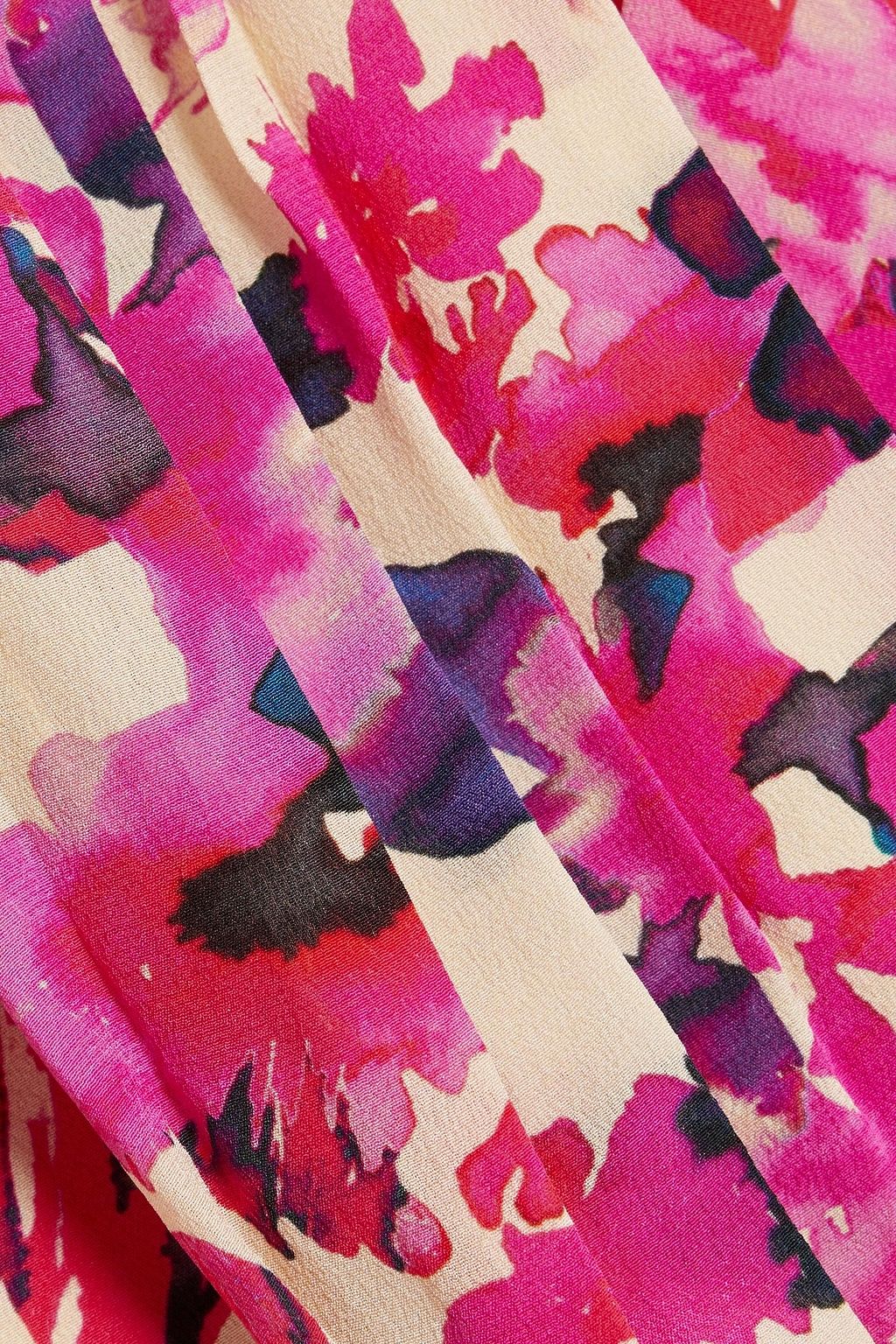 IRO Masca ruffled floral-print silk-crepe mini dress