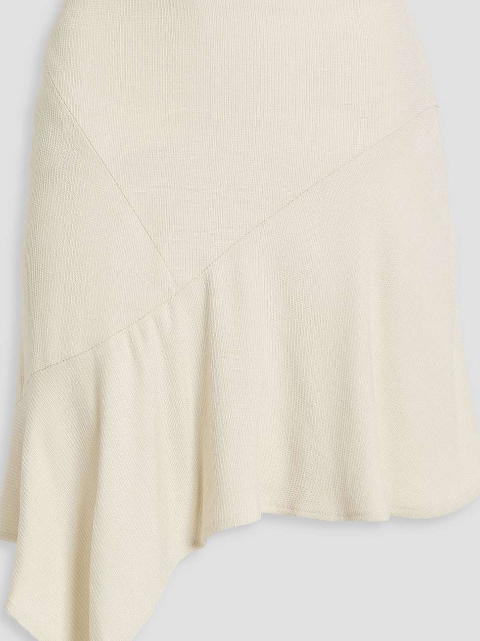 isaura asymmetric chenille mini skirt