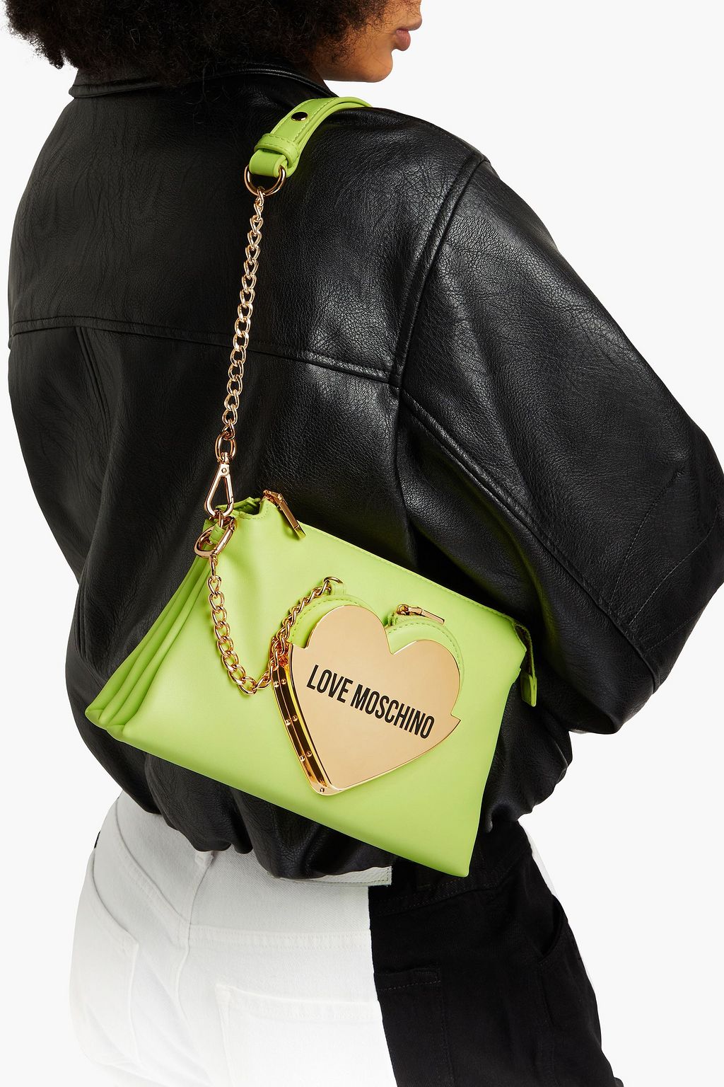 LOVE MOSCHINO حقيبة كتف من الجلد الصناعي
