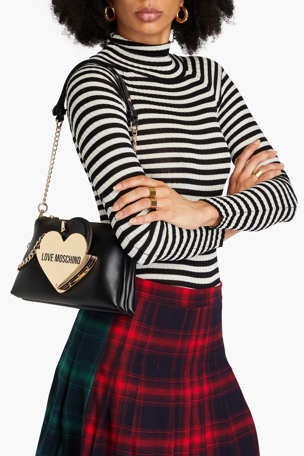 LOVE MOSCHINO حقيبة كتف من الجلد الصناعي