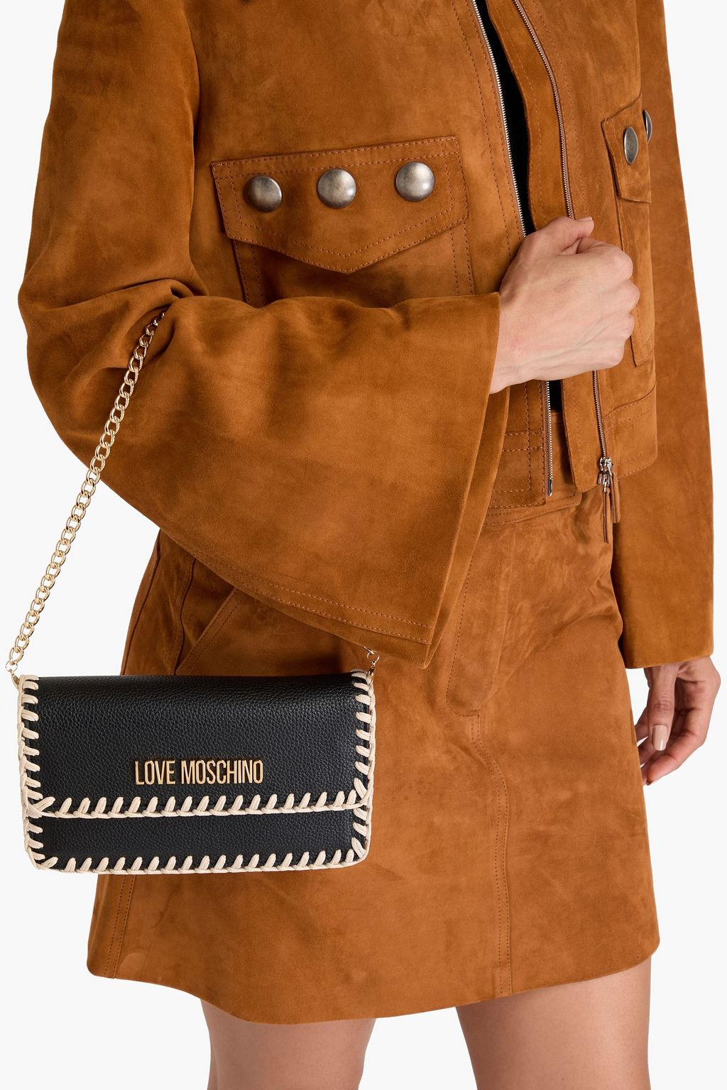 LOVE MOSCHINO Schultertasche aus strukturiertem Kunstleder