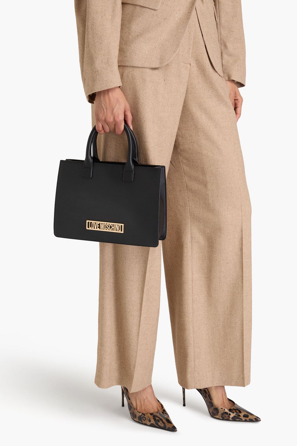 LOVE MOSCHINO حقيبة توت من الجلد المُحبّب
