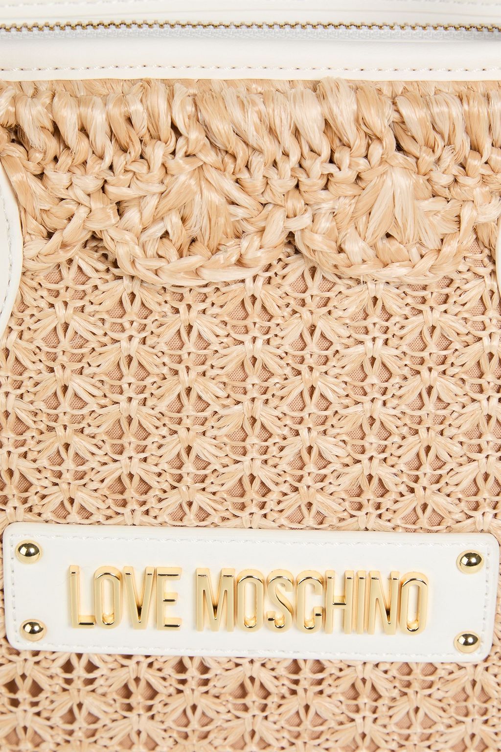 LOVE MOSCHINO Faux raffia tote