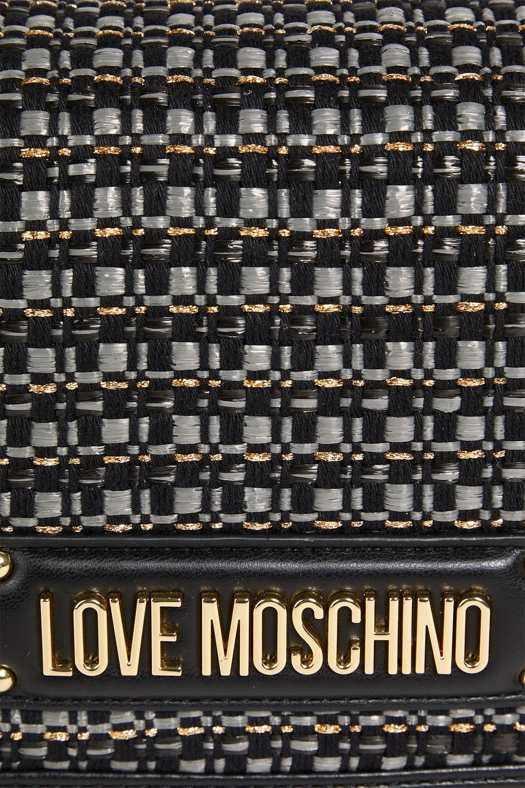 LOVE MOSCHINO Metallic tweed shoulder bag