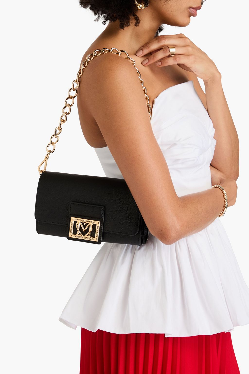 LOVE MOSCHINO حقيبة كتف بتصميم مزركش