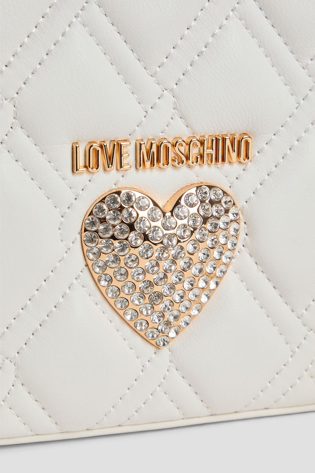 LOVE MOSCHINO حقيبة كروس بودي من الجلد بتصميم مزركش ومبطّن