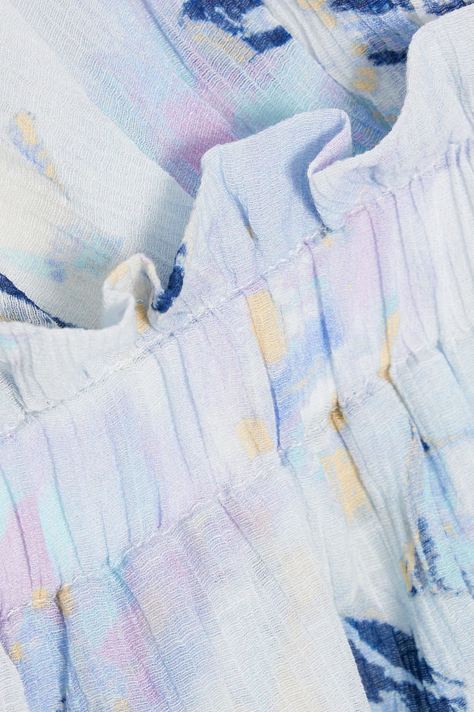 Iro Amars Tiered Printed Crepon Top In Multicolor