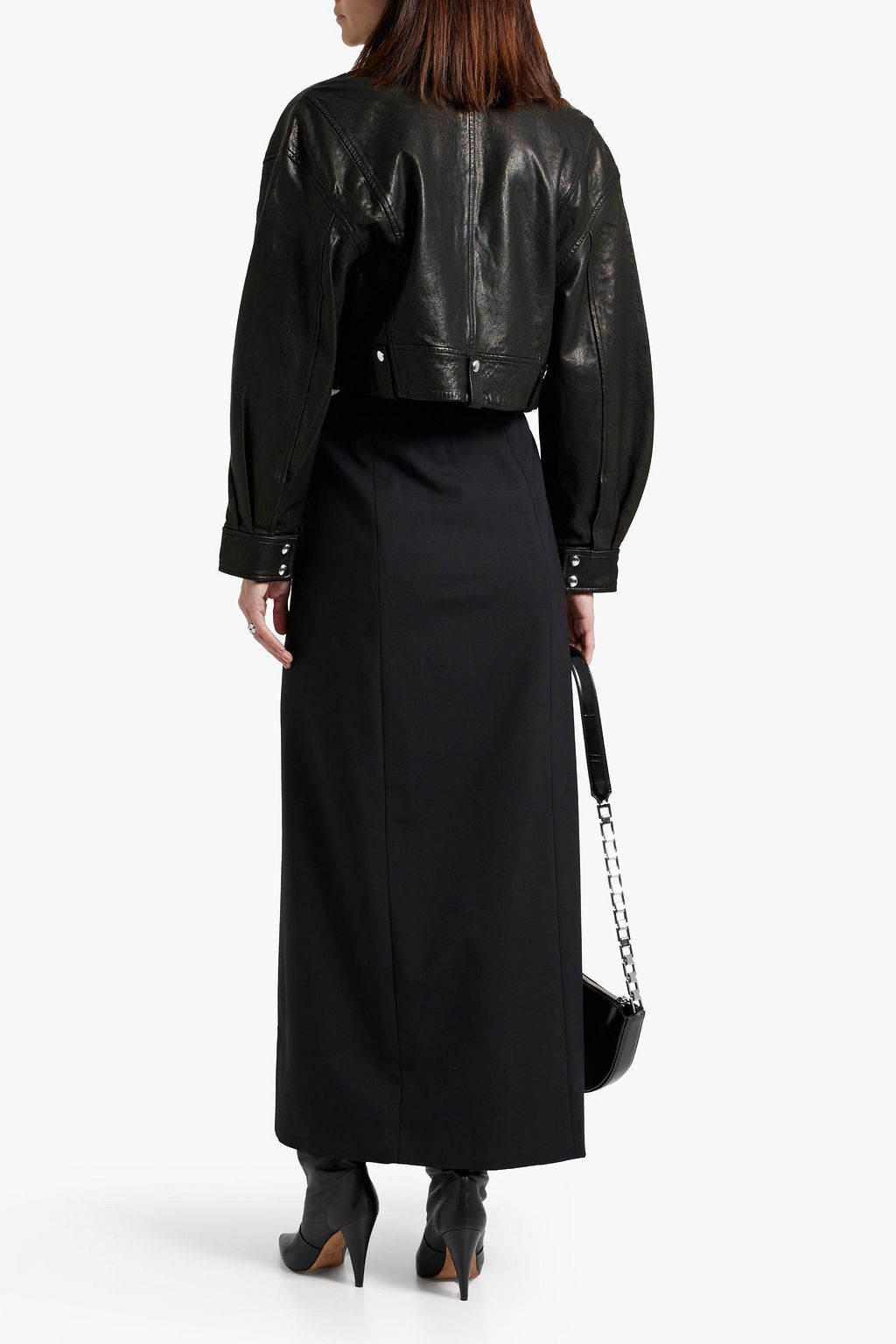 IRO Albane cropped leather jacket