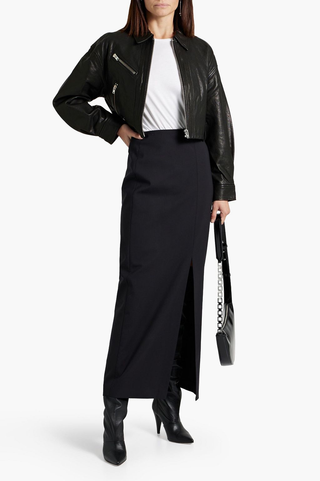 IRO Albane cropped leather jacket