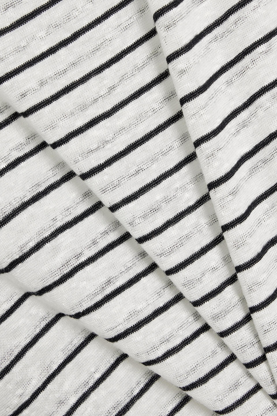 Isabel Marant Étoile Leontine Striped Linen And Cotton-blend T-shirt In White