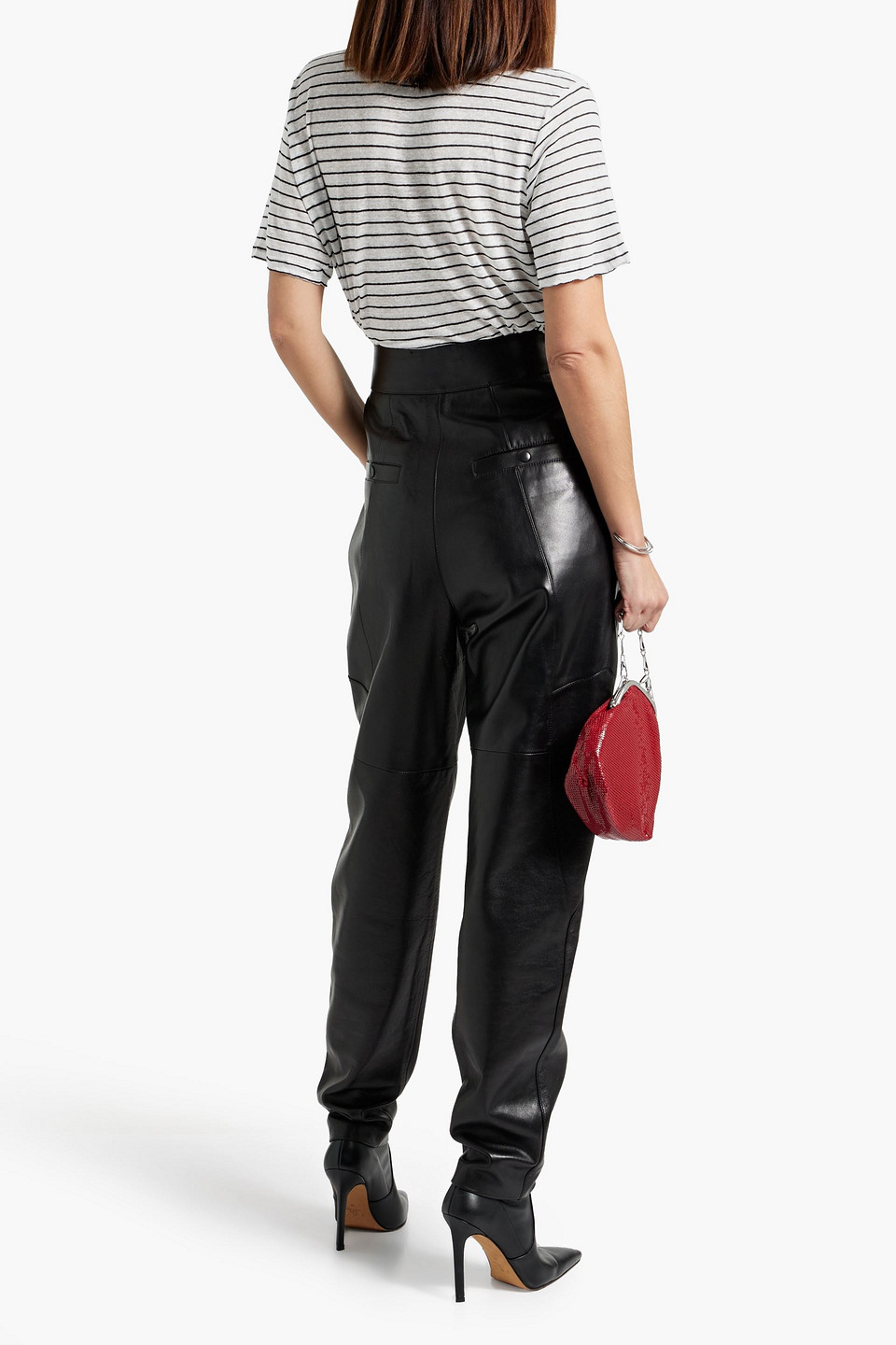 Isabel Marant Étoile Leontine Striped Linen And Cotton-blend T-shirt In White