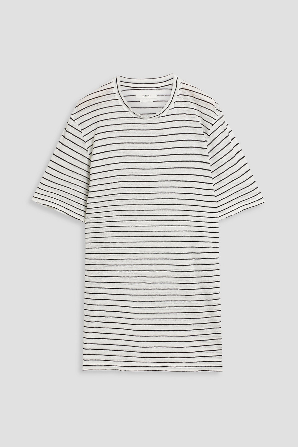 Isabel Marant Étoile Leontine Striped Linen And Cotton-blend T-shirt In White