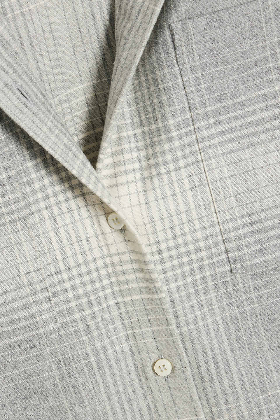 Iro Joye Studded Checked Flannel Shirt In Light Gray