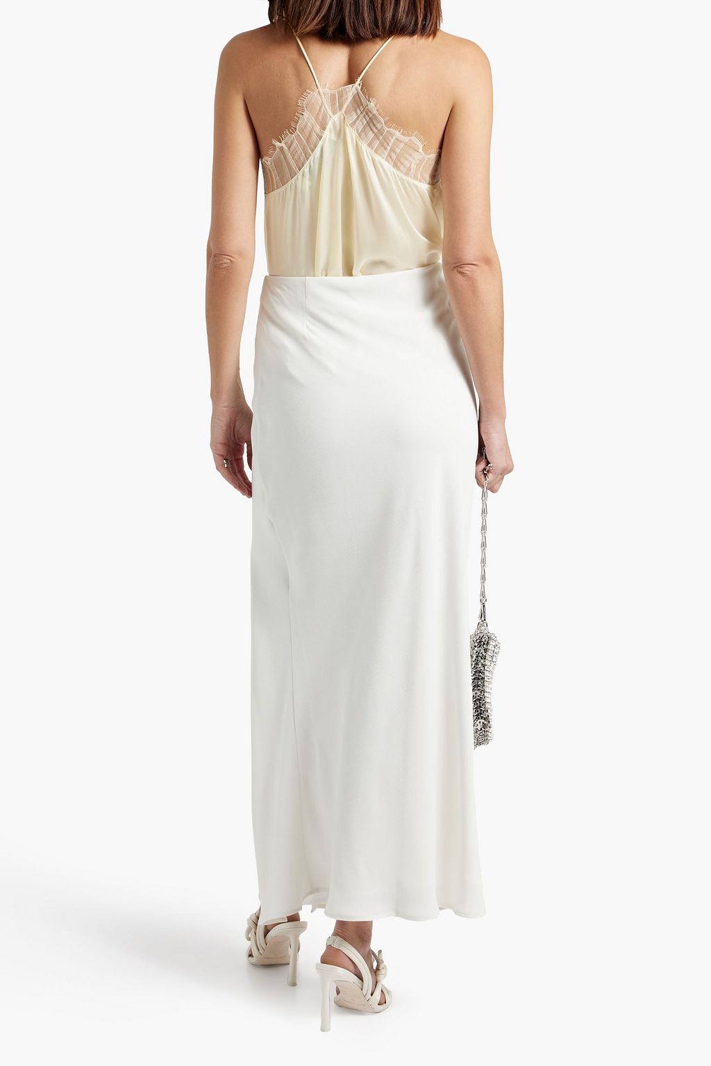 IRO Berwyn lace-trimmed silk-charmeuse camisole