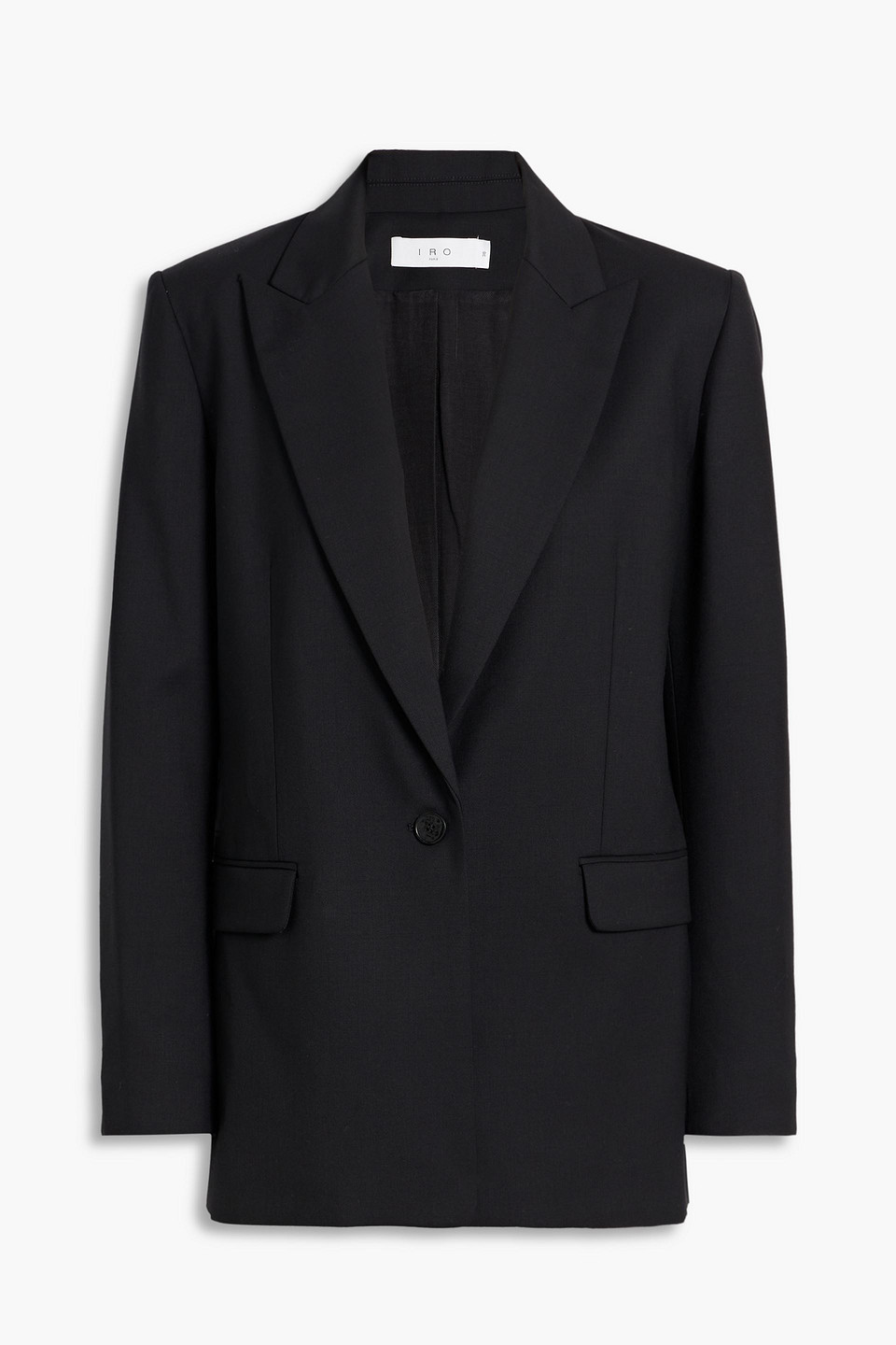 Iro Mella Wool-blend Twill Blazer In Black
