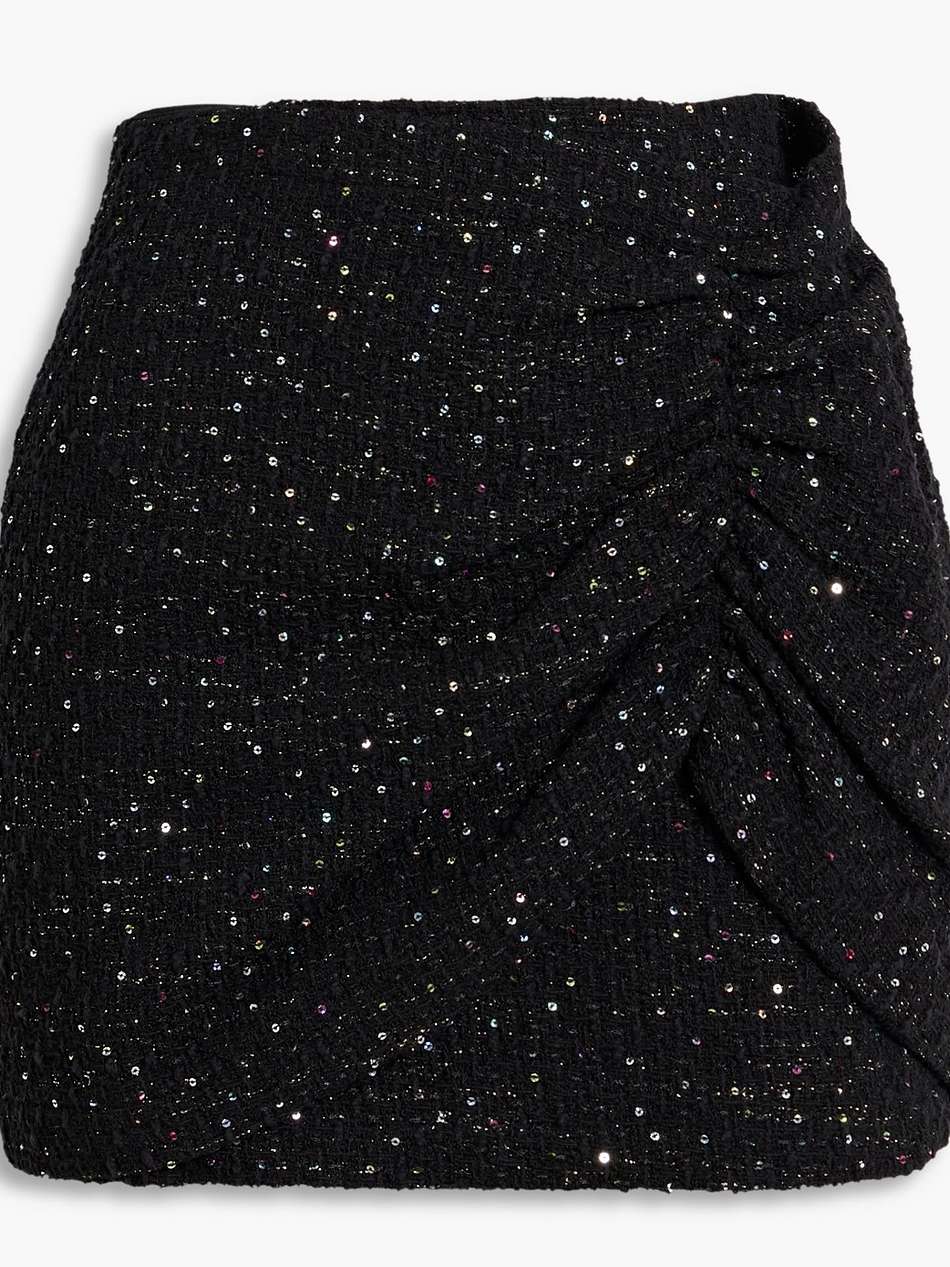 clarita sequin-embellished tweed mini skirt