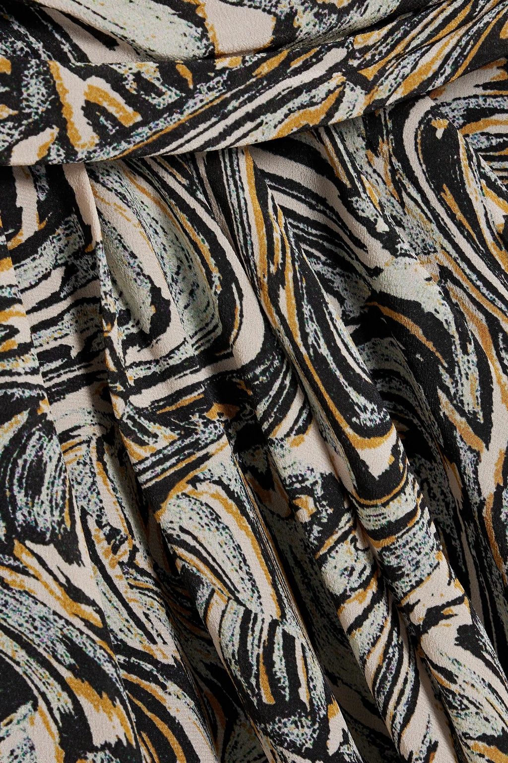 IRO Francia cutout printed silk-crepe mini dress