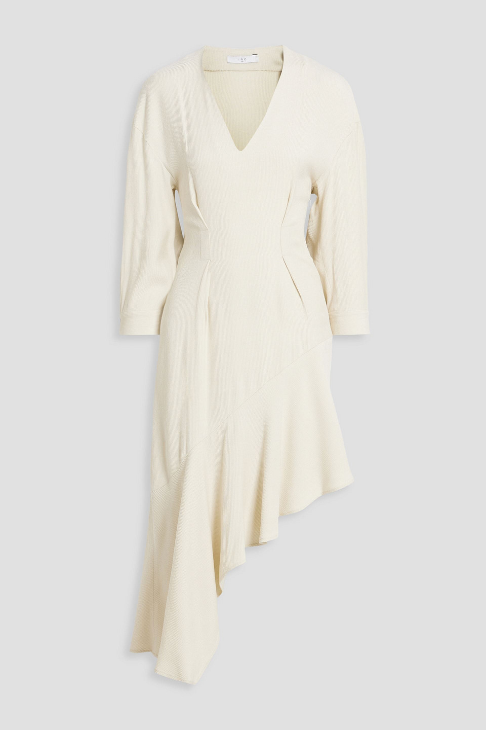Iro Izae Asymmetric Chenille Dress In Ecru
