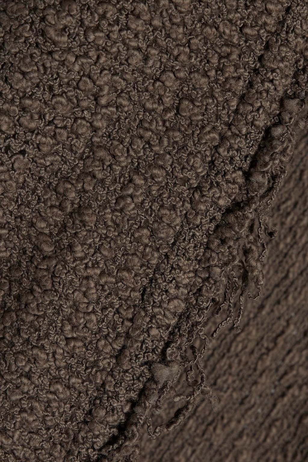 IRO Shavani frayed cotton-blend bouclé-tweed jacket