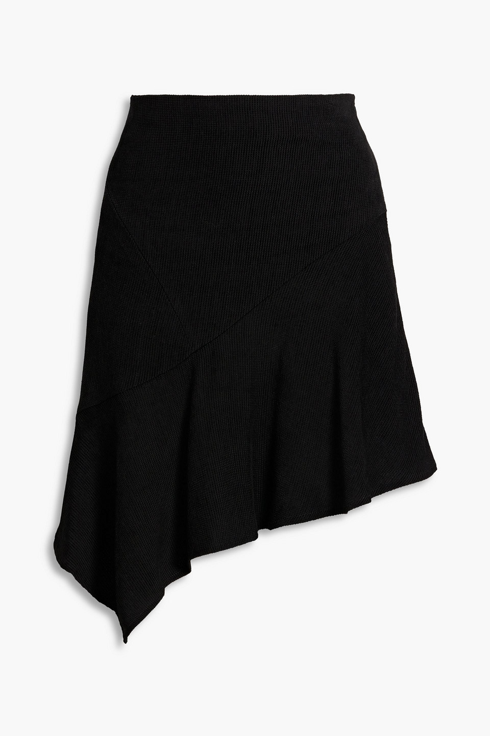 Iro Isaura Asymmetric Chenille Mini Skirt In Black