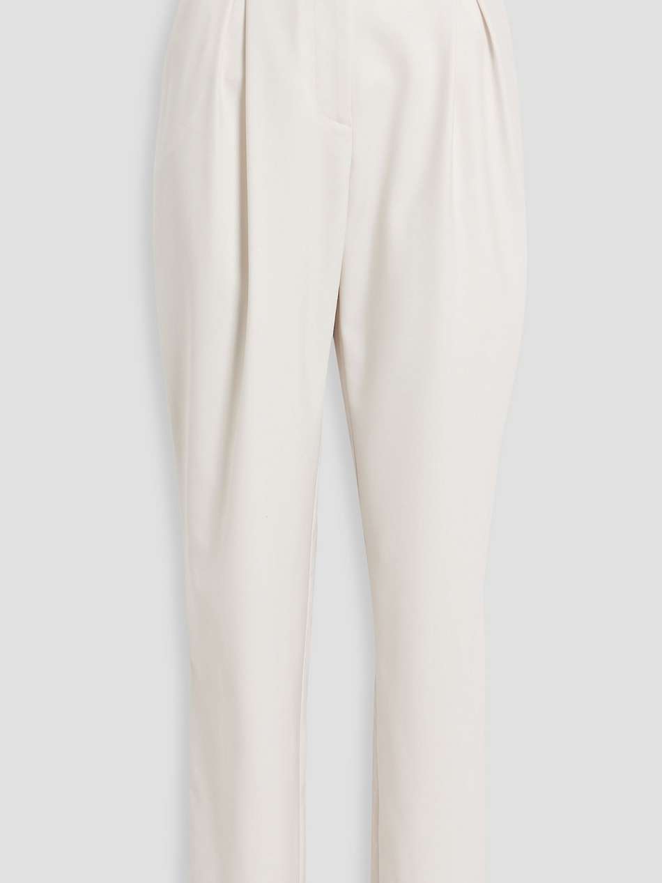 motel pleated wool-blend twill tapered pants