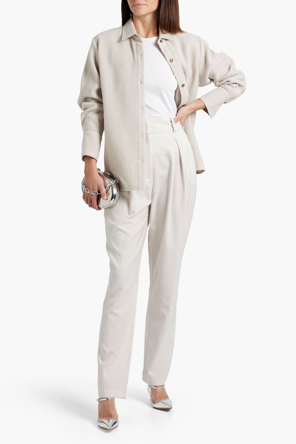 IRO Motel pleated wool-blend twill tapered pants