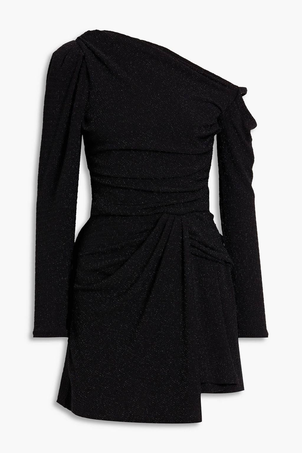 IRO Merimi one shoulder metallic jacquard knit mini dress THE OUTNET