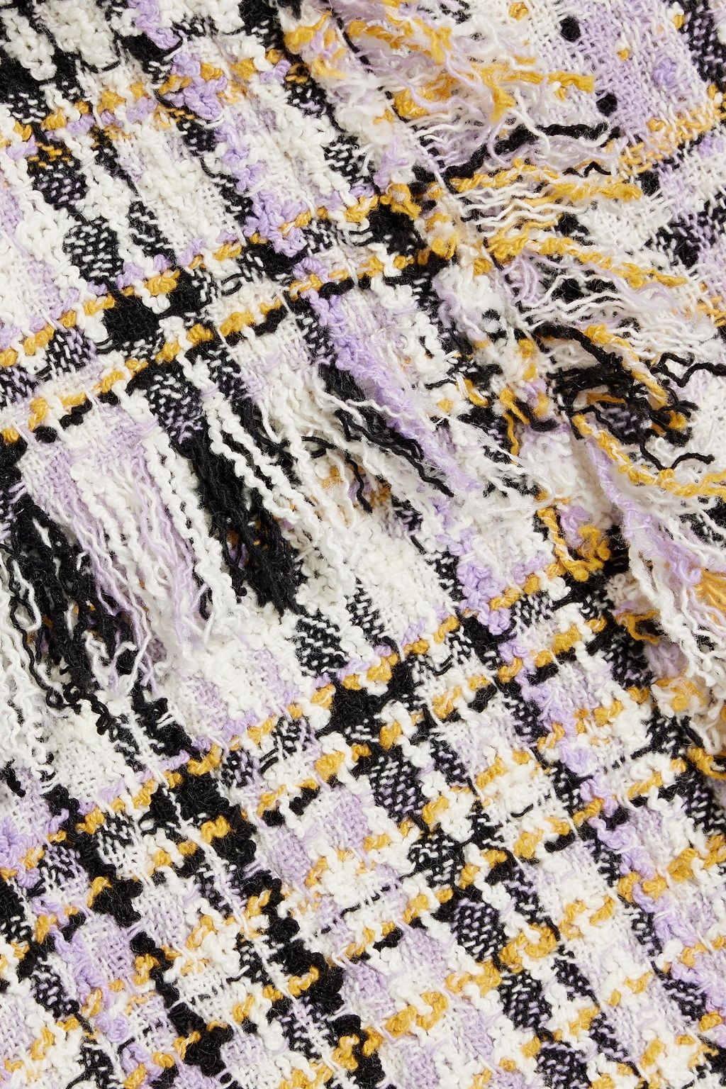 MARANT ÉTOILE Nameo cropped fringed cotton-blend tweed jacket