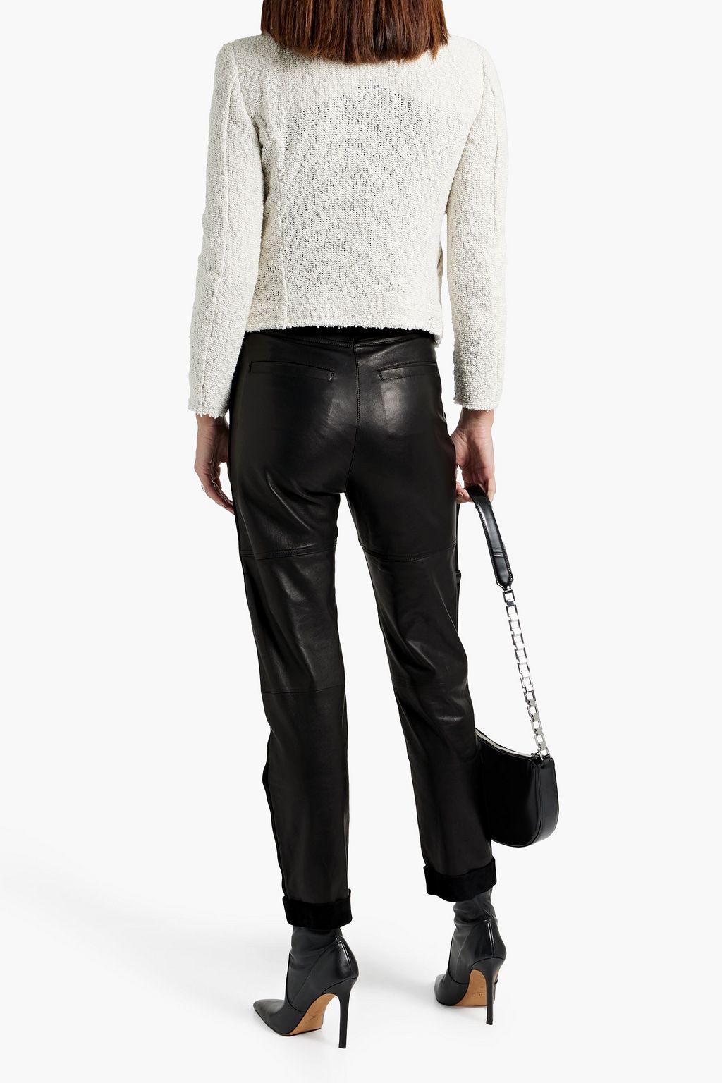 IRO Aysel leather straight-leg pants