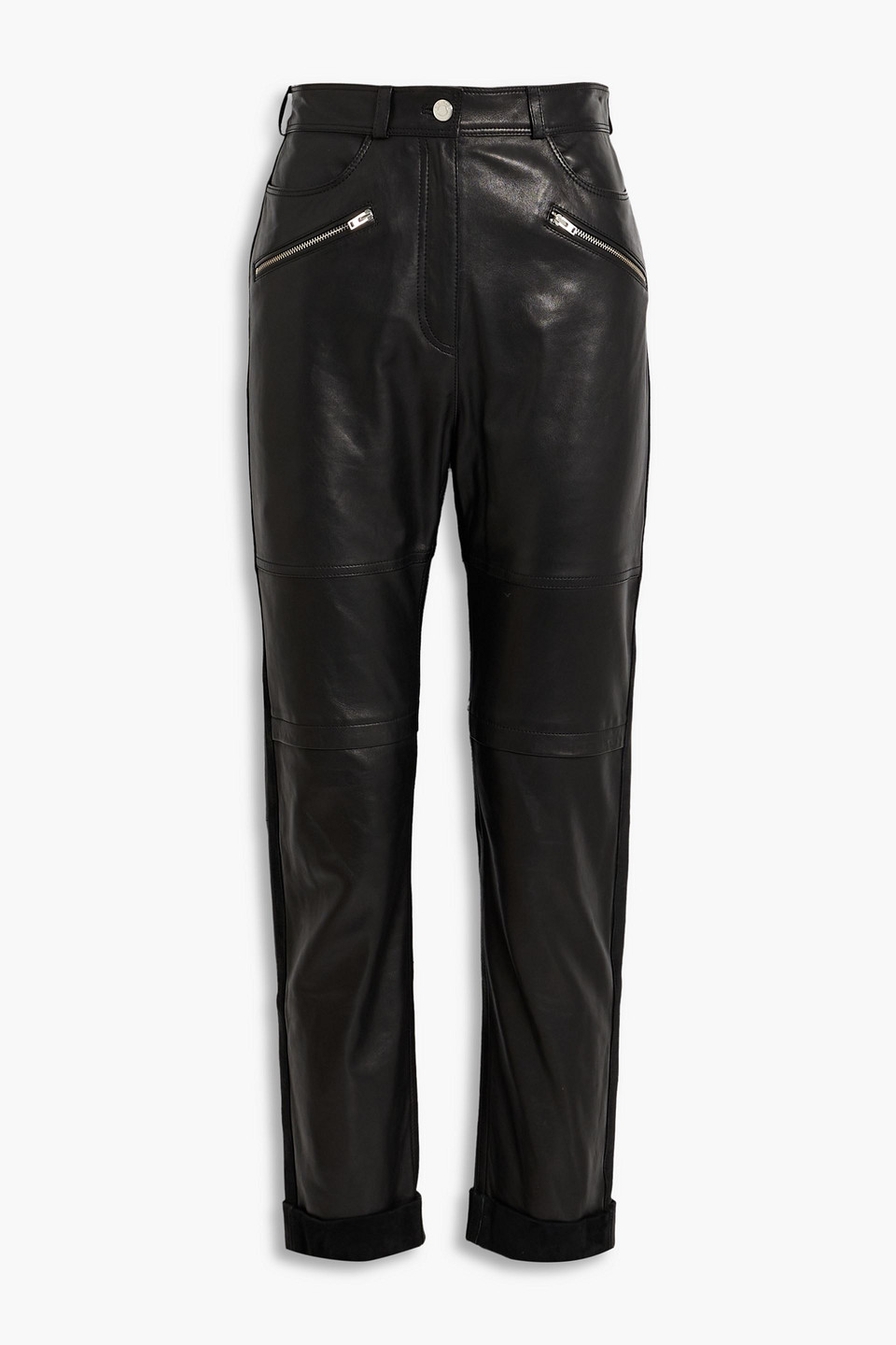 Aysel leather straight-leg pants