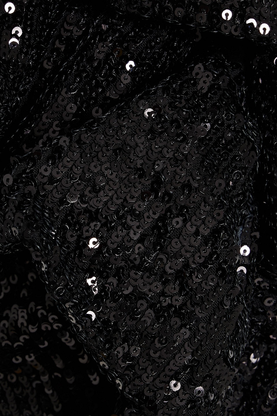 IRO SONIA ONE-SHOULDER SEQUINED TULLE TOP