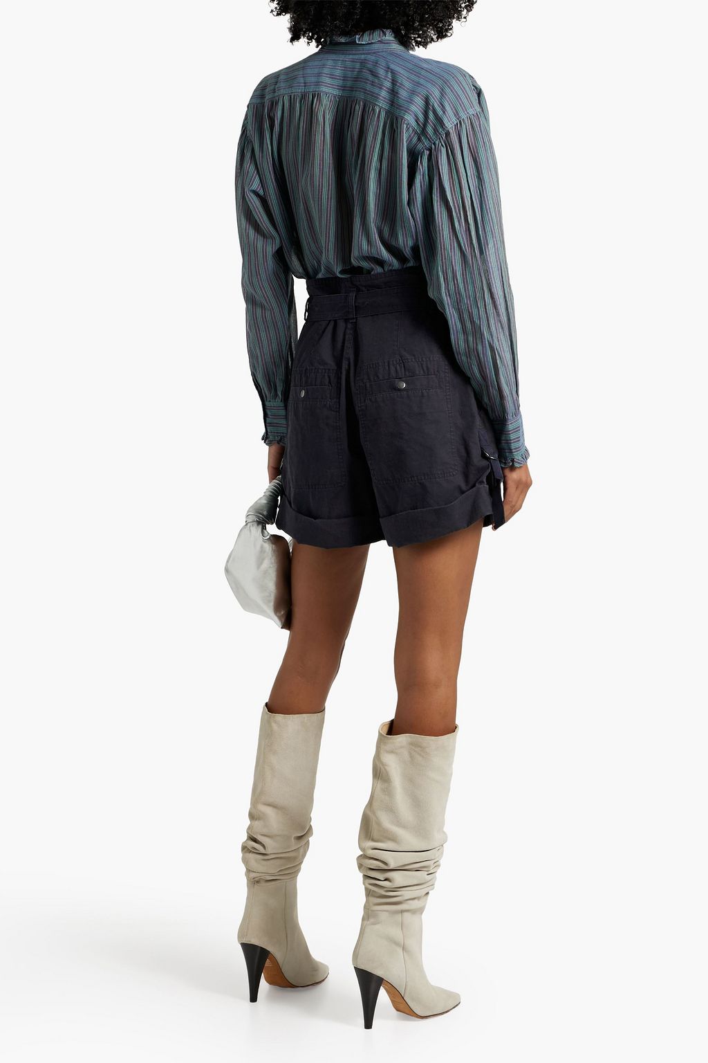MARANT ÉTOILE Kalosco belted cotton shorts