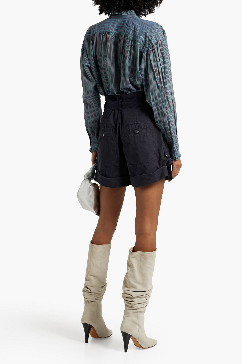 ISABEL MARANT ÉTOILE KALOSCO BELTED COTTON SHORTS