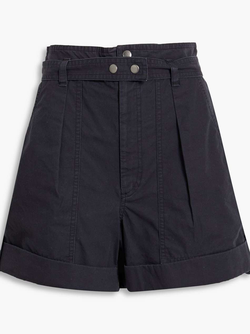 kalosco belted cotton shorts