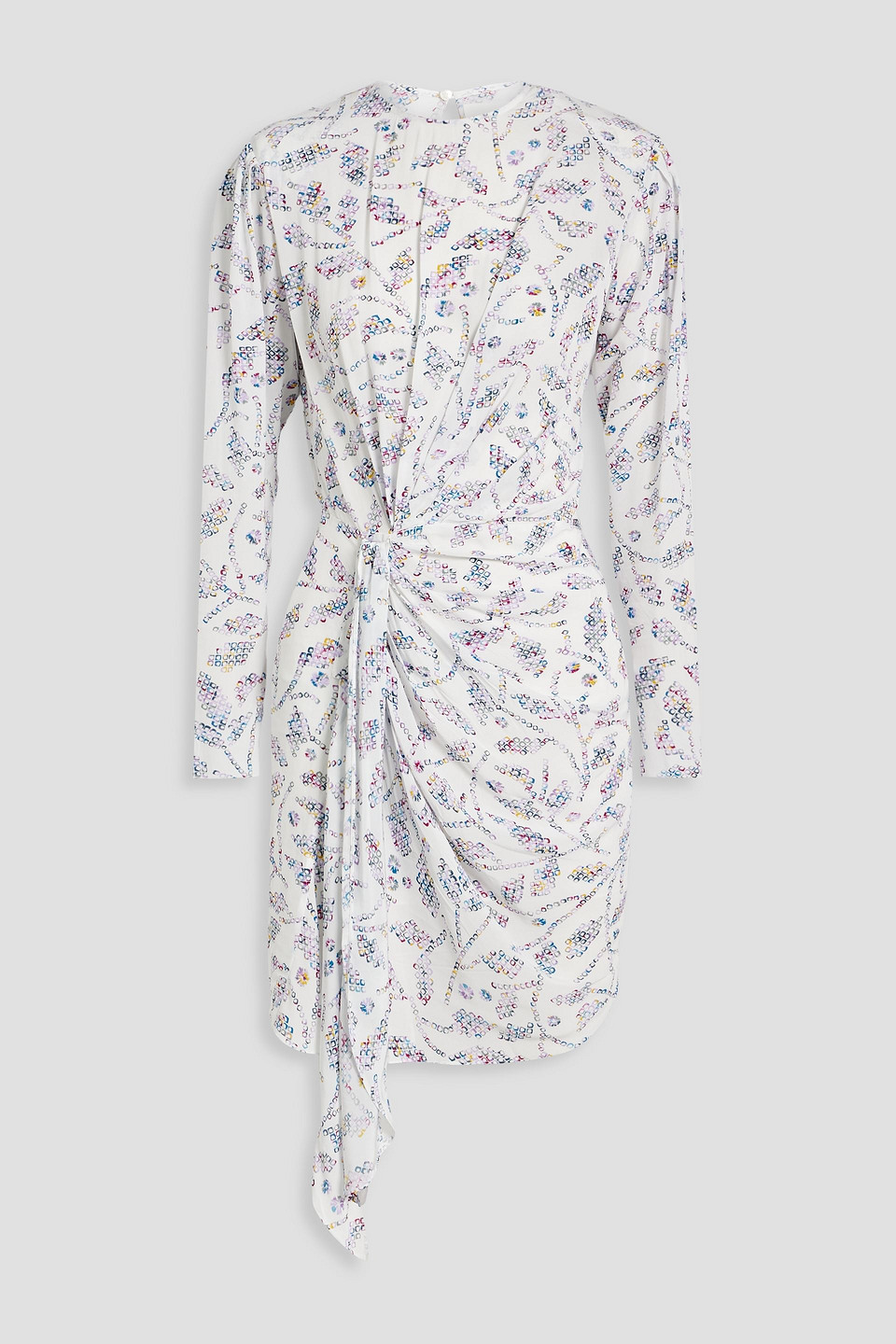 Marant Étoile Dulce draped printed crepe de chine mini dress