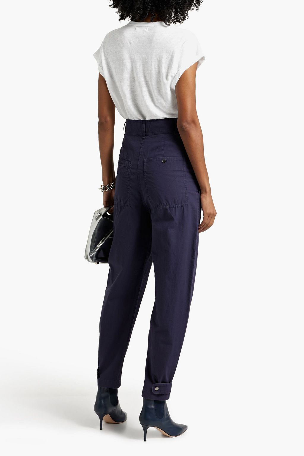 MARANT ÉTOILE Kella asymmetric linen-jersey T-shirt