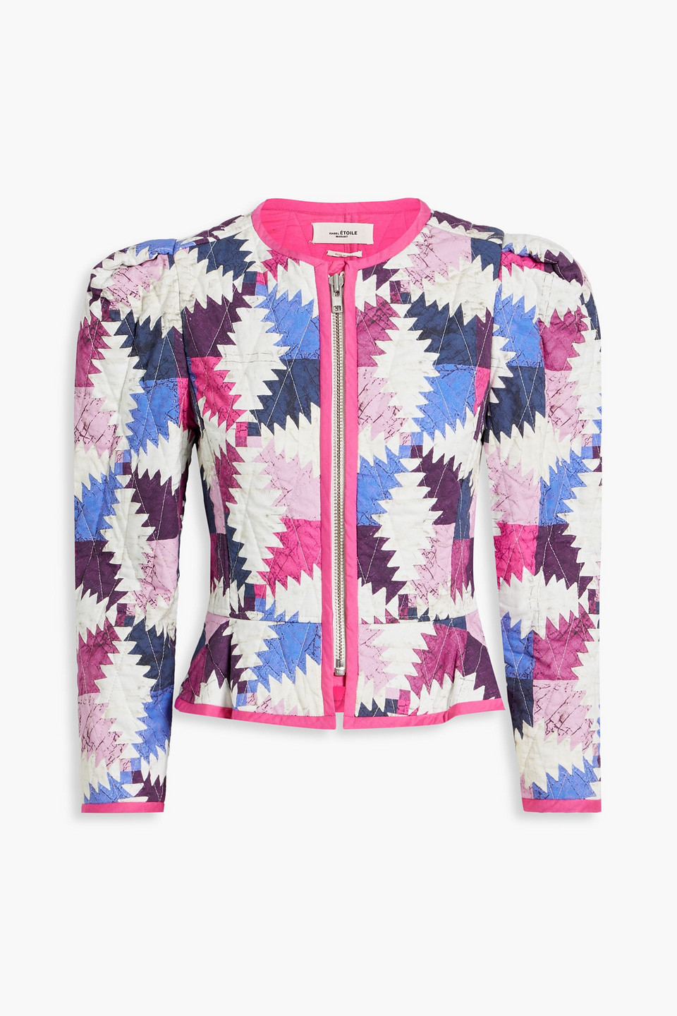 Isabel Marant Étoile Hafileal Printed Quilted Cotton Jacket In Pink