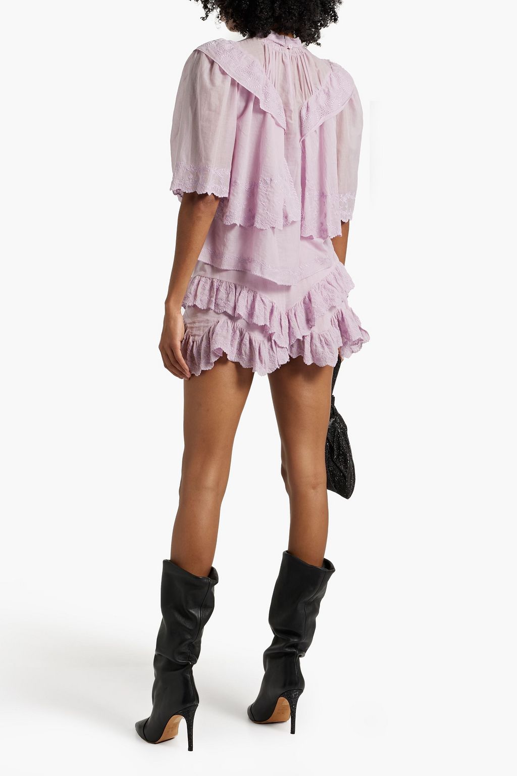 MARANT ÉTOILE Locadi ruffled cotton-gauze shorts
