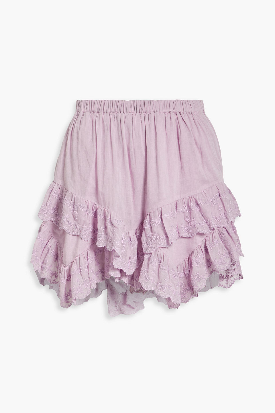 Marant Étoile Locadi ruffled cotton-gauze shorts