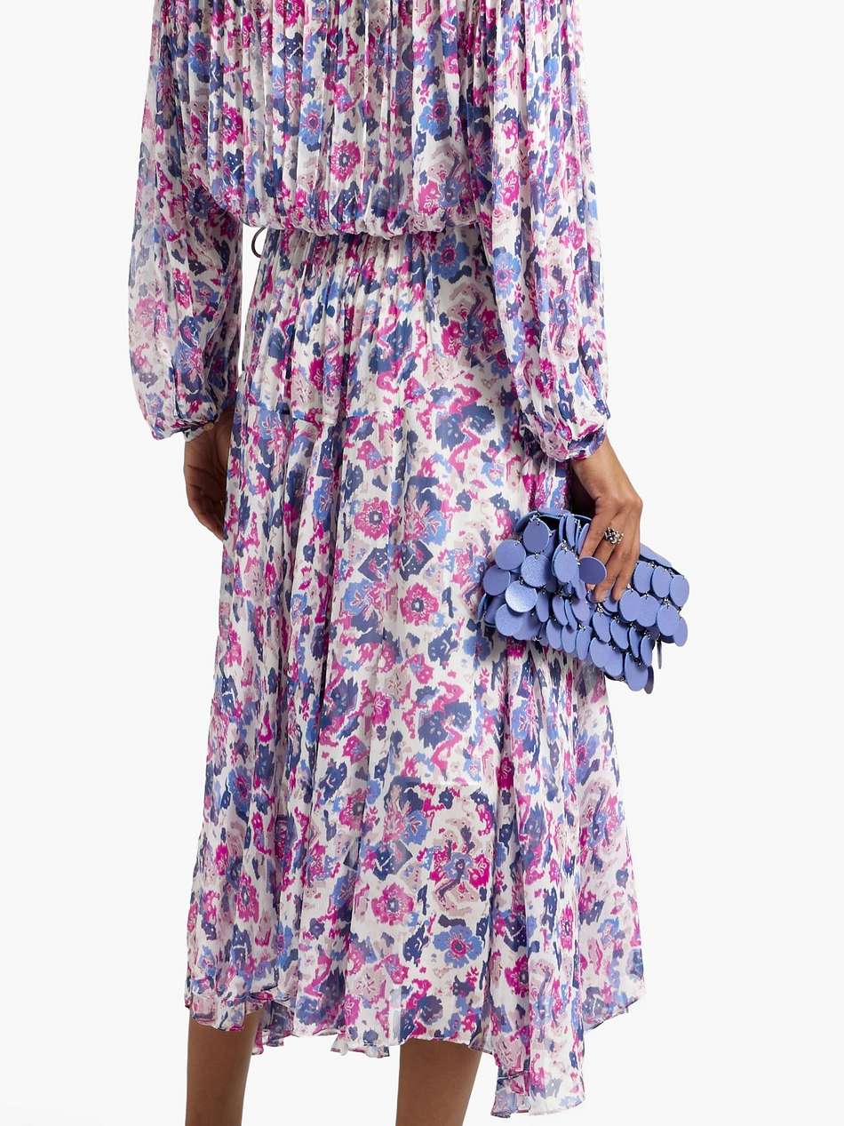saureli printed georgette midi dress