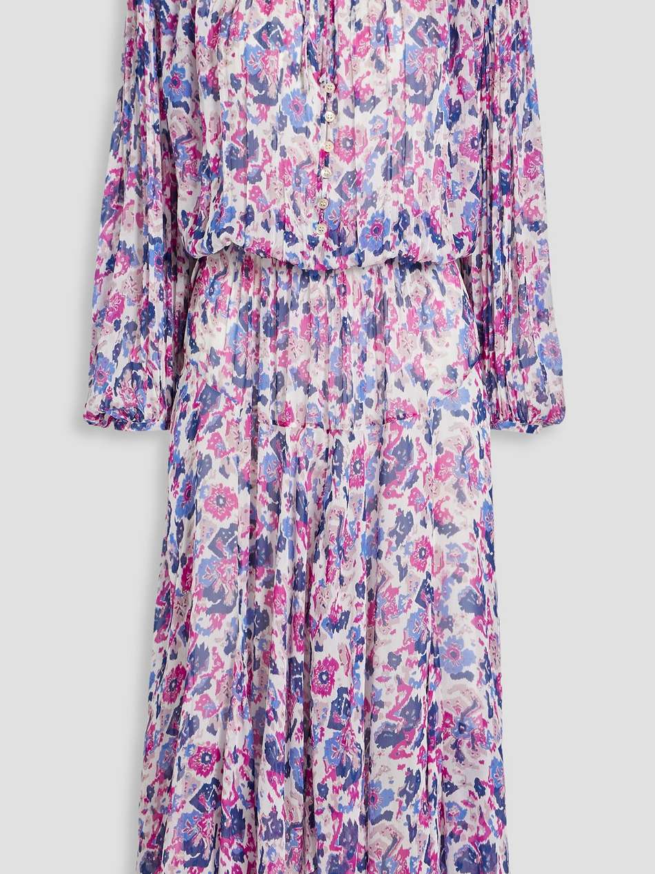 saureli printed georgette midi dress
