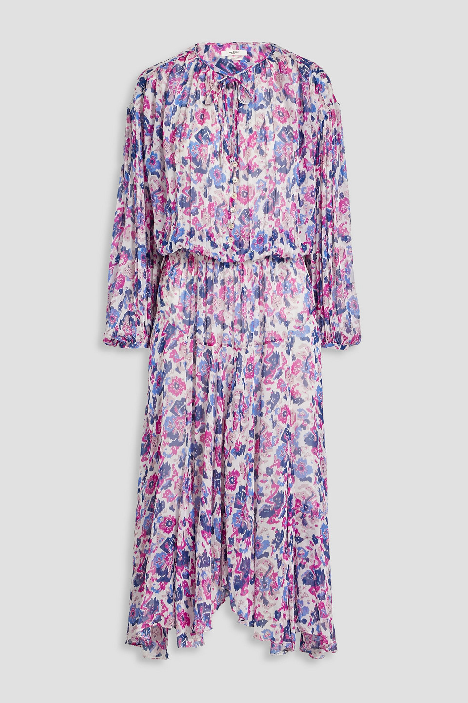Isabel Marant Étoile Saureli Printed Georgette Midi Dress In White