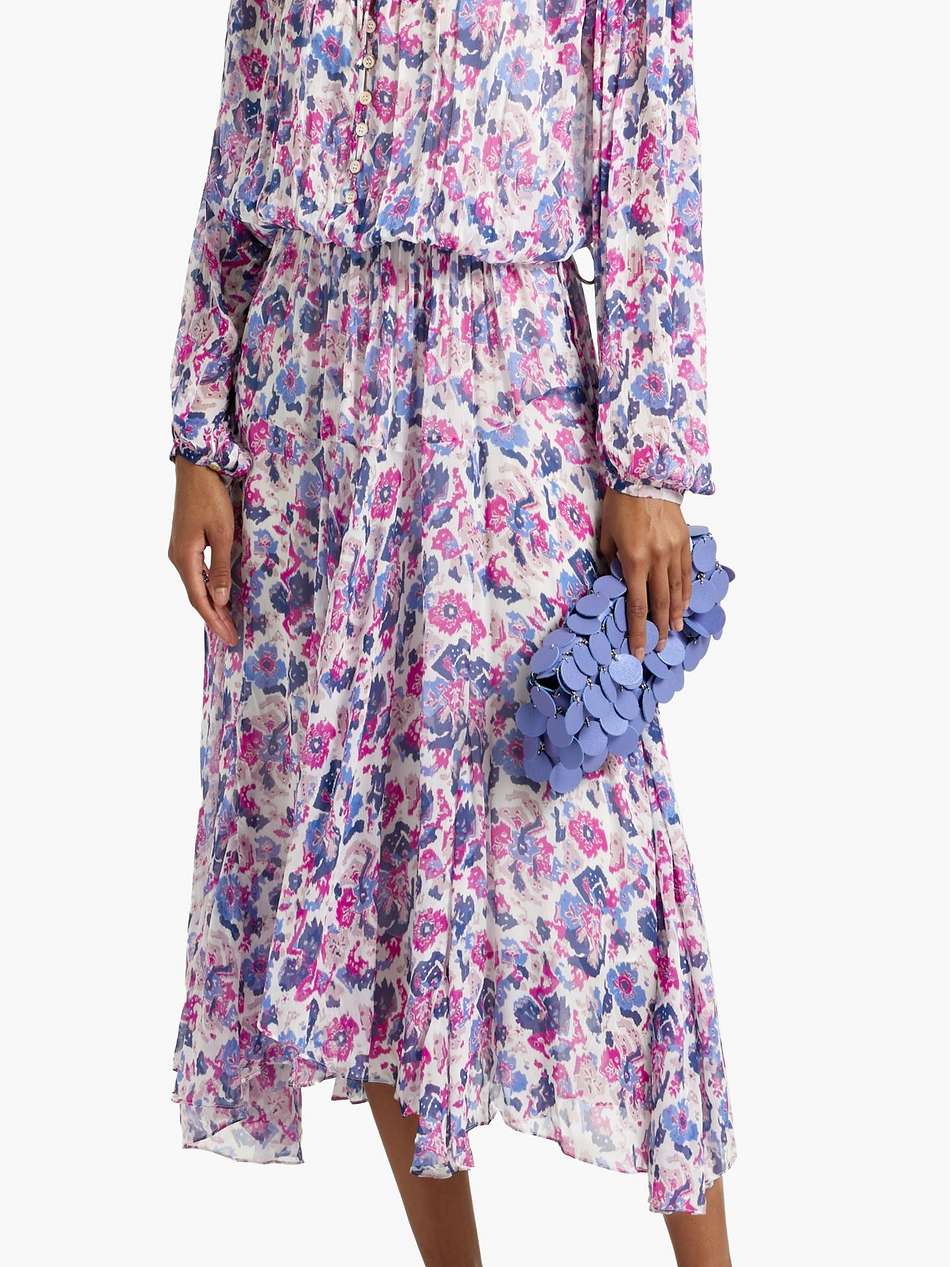 saureli printed georgette midi dress
