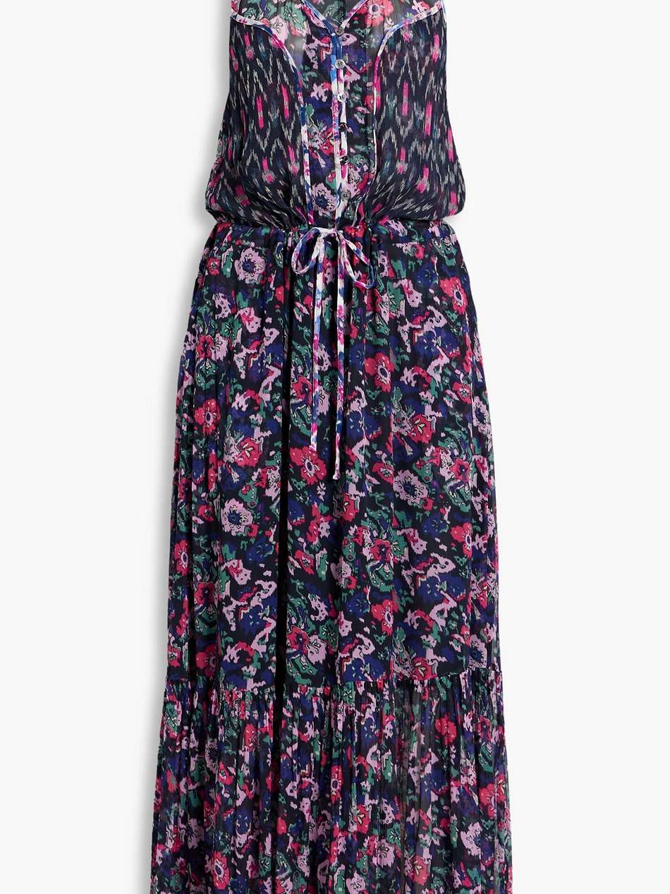 randia floral-print voile maxi dress