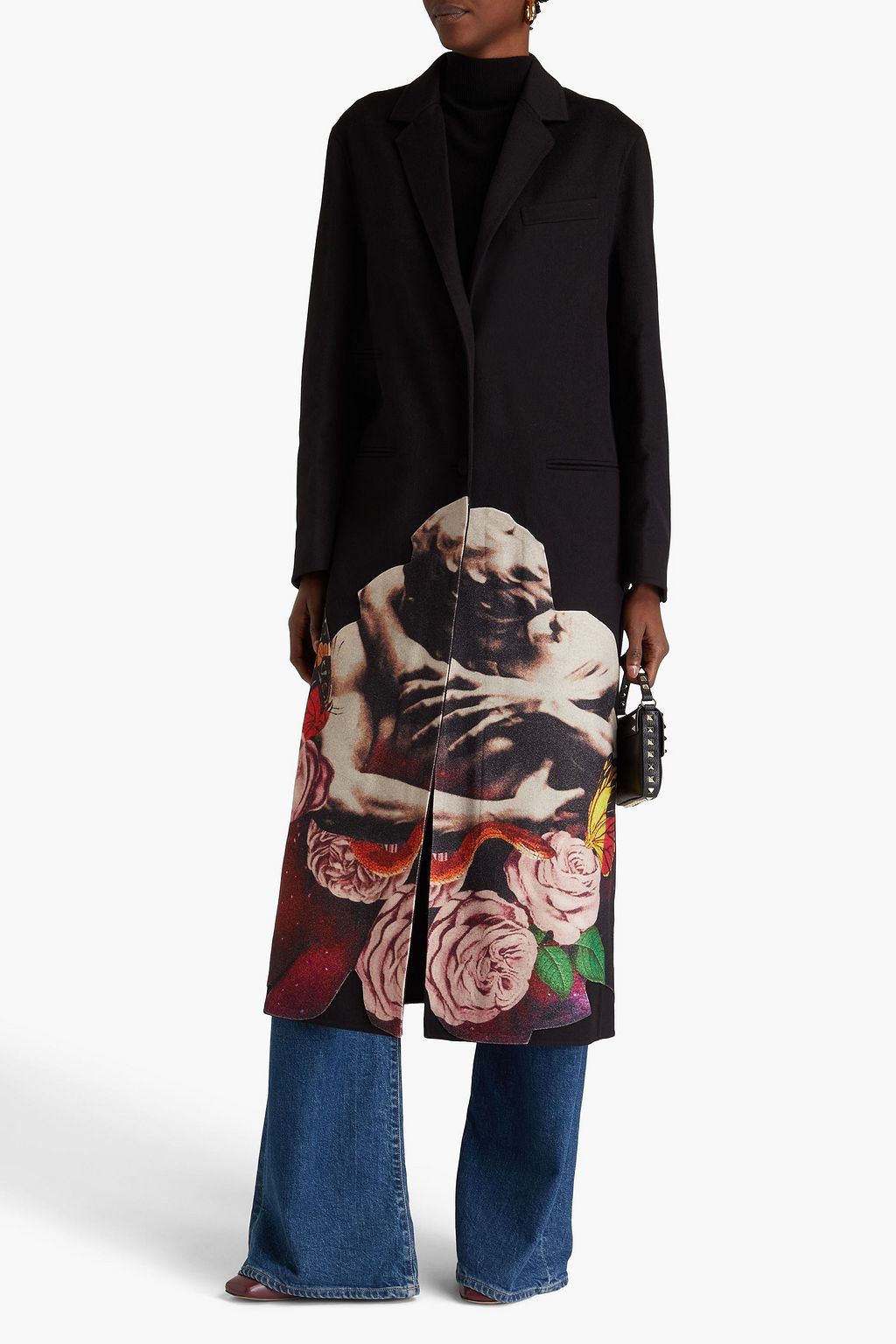 VALENTINO GARAVANI Printed wool and cashmere-blend felt coat