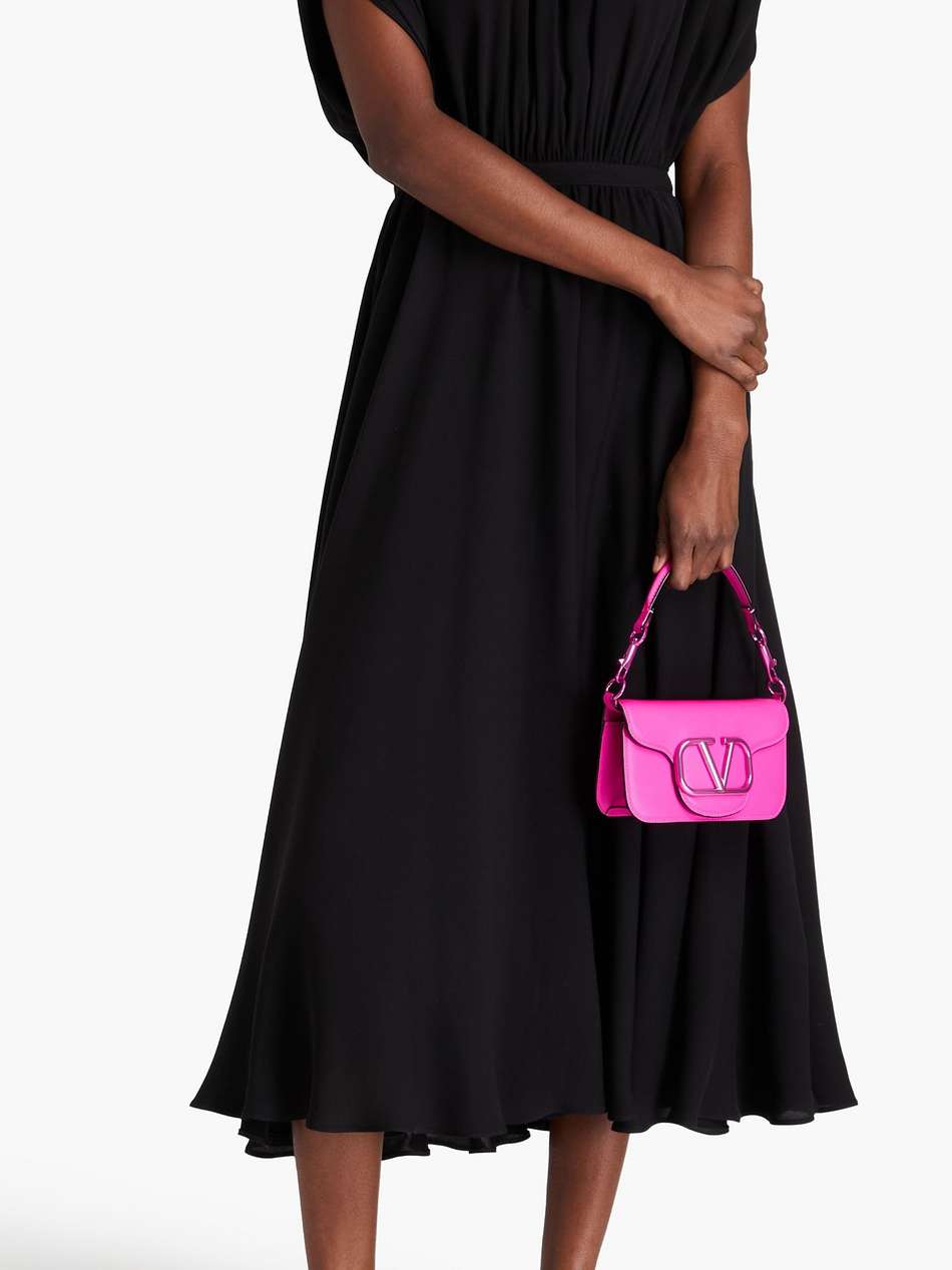gathered silk-crepe midi dress